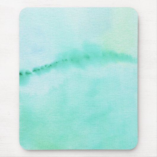 Green Horizon Watercolor Landschaftsmuster Mousepad (Vorne)