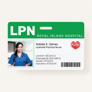 Green   Hospital Medical Employee Foto ID Abzeiche Ausweis