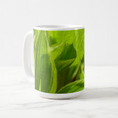 Green Hosta-Blätter Kaffeetasse (Vorderseite Links)