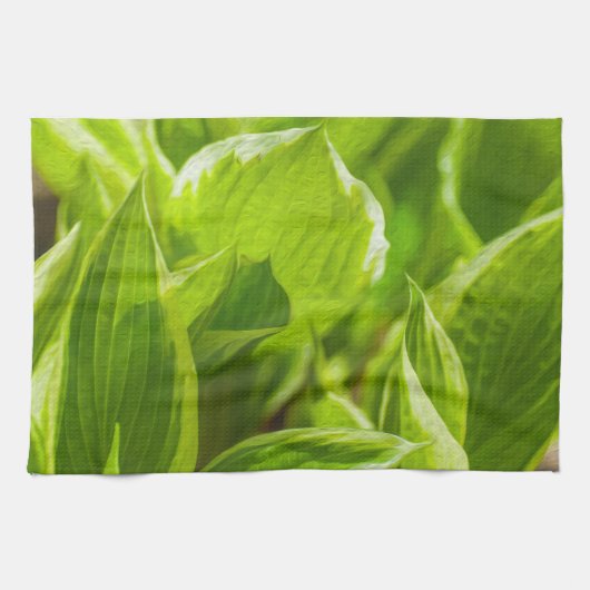 Green Hosta-Blätter Küchentuch (Horizontal)