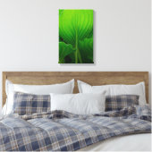 Green Hosta-Blätter Leinwanddruck (Insitu (Schlafzimmer))