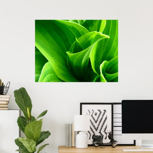 Green Hosta Poster (Heimbüro)