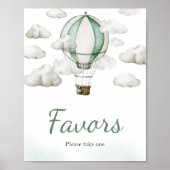 Green Hot Air Ballon Baby Duwer Favoriten Poster (Vorne)