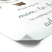 Green Hot Air Balloon Baby Shower Envelope Station Poster (Ecke)