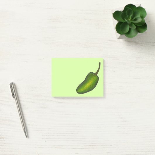 Green Hot Jalapeño Pepper Paprikaschoten Post It Post-it Klebezettel (Büro)