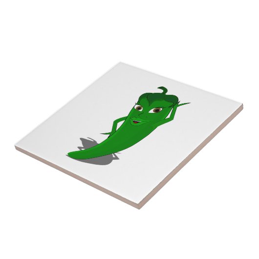 Green Hot Pepper Diva Tile Fliese (Seite)