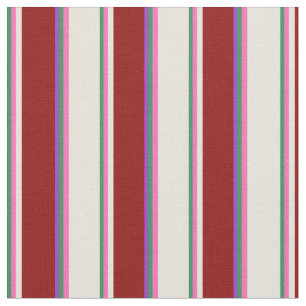 Green, Hot Pink, Beige, Dunkelrot und Dunkle Orchi Stoff