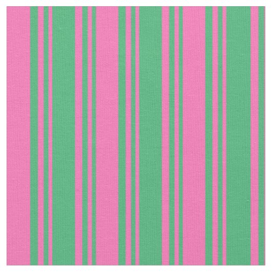 Green & Hot Pink Streifen/Linienmuster Stoff (Nahaufnahme)