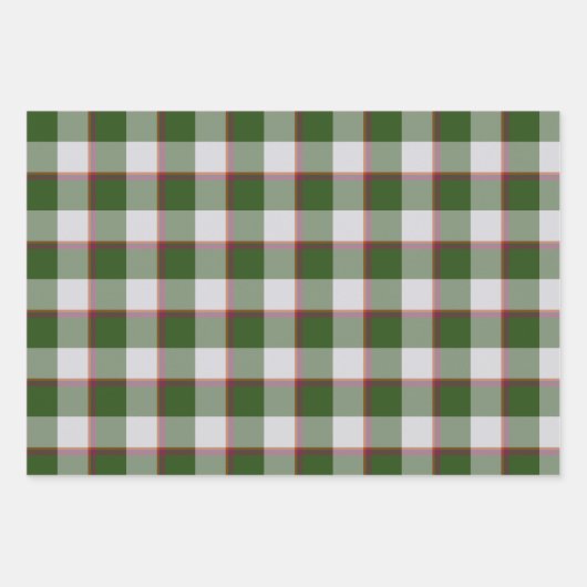 Green House and Mischka Gray Plaid Geschenkpapier Set (Vorderseite 3)