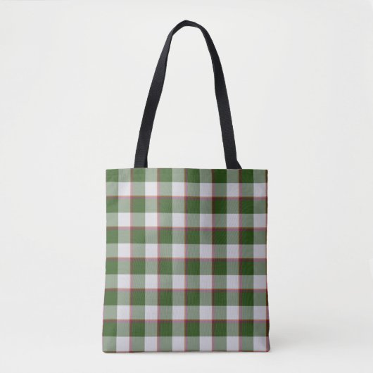 Green House and Mischka Gray Plaid Tasche (Vorderseite)