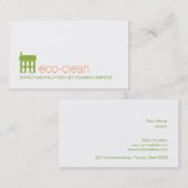 Green House Logo Natürliche Reinigungsdienste Visitenkarte (Vorne/Hinten)