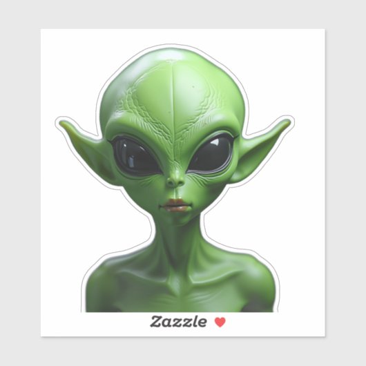 Green humanoid aufkleber (Blatt)