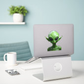 Green humanoid aufkleber (Laptop auf Schreibtisch)