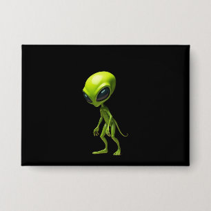 Green humanoid button