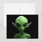 Green humanoid postkarte (Vorne/Hinten)