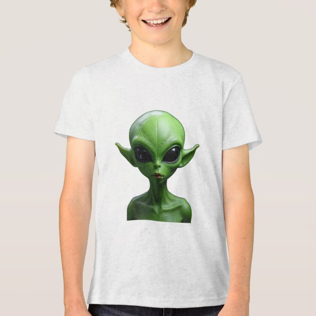 Green humanoid Tri-Blend shirt (Vorderseite)