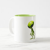 Green humanoid zweifarbige tasse (Vorderseite Links)