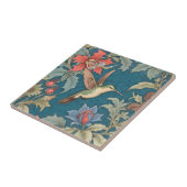 Green Hummingbird Bird William Morris Stil Fliese (Seite)