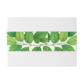 Green Hummingbird Leafy Botanical Border Wedding Einladungsbanderole (Rückseitenbeispiel)