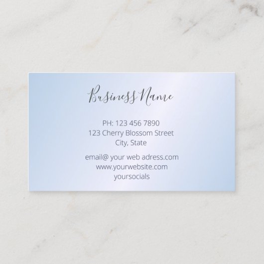 Green Hummingbird Pink Cherry Blossom Visitenkarte (Rückseite)