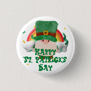 Green Hut Glück Kleeblatt St. Patrick's Day Button