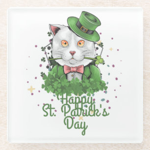 Green Hut Glück Kleeblatt St. Patrick's Day Glasuntersetzer