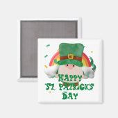 Green Hut Glück Kleeblatt St. Patrick's Day Magnet (Vorderseite/Rückseite)