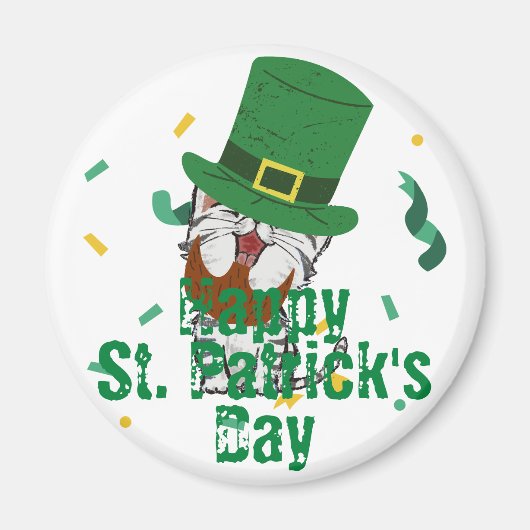 Green Hut Glück Kleeblatt St. Patrick's Day Magnet (Vorne)