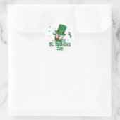 Green Hut Glück Kleeblatt St. Patrick's Day Runder Aufkleber (Tasche)