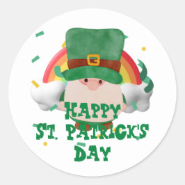 Green Hut Glück Kleeblatt St. Patrick's Day Runder Aufkleber