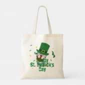 Green Hut Glück Kleeblatt St. Patrick's Day Tragetasche (Rückseite)