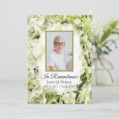 Green Hydrangea Blume Beerdigungsdienst Programm (Stehend Vorderseite)