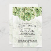 Green Hydrangea Brautparty Card Einladung (Vorne/Hinten)