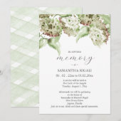 Green Hydrangea Celebration of Life Invitations Einladung (Vorne/Hinten)
