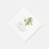 Green Hydrangea Cocktail Napkins Serviette (Ecke)