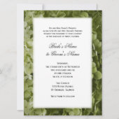 Green Hydrangea Floral Wedding Einladung (Vorderseite)