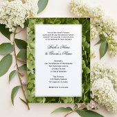 Green Hydrangea Floral Wedding Einladung