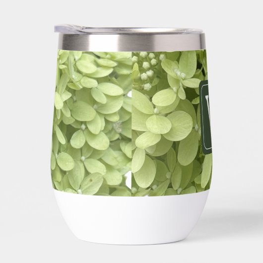 Green Hydrangea Floral Wedding Monogram (Rechts)