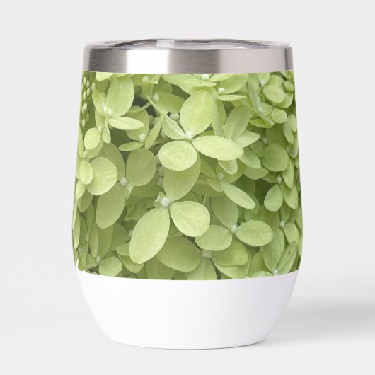 Green Hydrangea Floral Wedding Monogram (Rückseite)