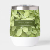 Green Hydrangea Floral Wedding Personalisiert Name (Vorderseite)