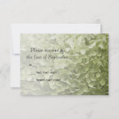 Green Hydrangea Floral Wedding RSVP (Vorderseite)