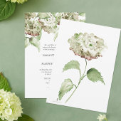 Green Hydrangea Formal Wedding Invitations Einladung