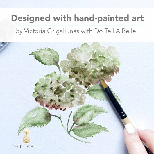 Green Hydrangea Informal Wedding Invitation Einladung