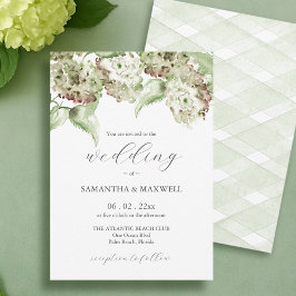 Green Hydrangea Informal Wedding Invitation Einladung