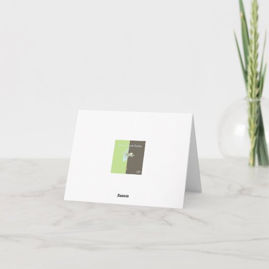 Green Hydrangea note card Karte (Rückseite)