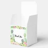 Green Hydrangea Pink Floral Sage Ballon Custom Geschenkschachtel (Geöffnet)