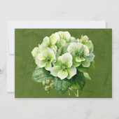 Green Hydrangea Probe Dinner Danke Cards Einladung (Rückseite)