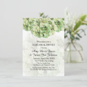 Green Hydrangea Probe Dinner einladen Hydrangea2 Einladung (Stehend Vorderseite)
