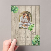 Green Hydrangea Wedding Invitation Acryleinladungen (Insitu (Handheld))
