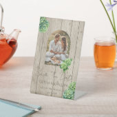 Green Hydrangea Wedding Invitation Sockelschild (In SItu)